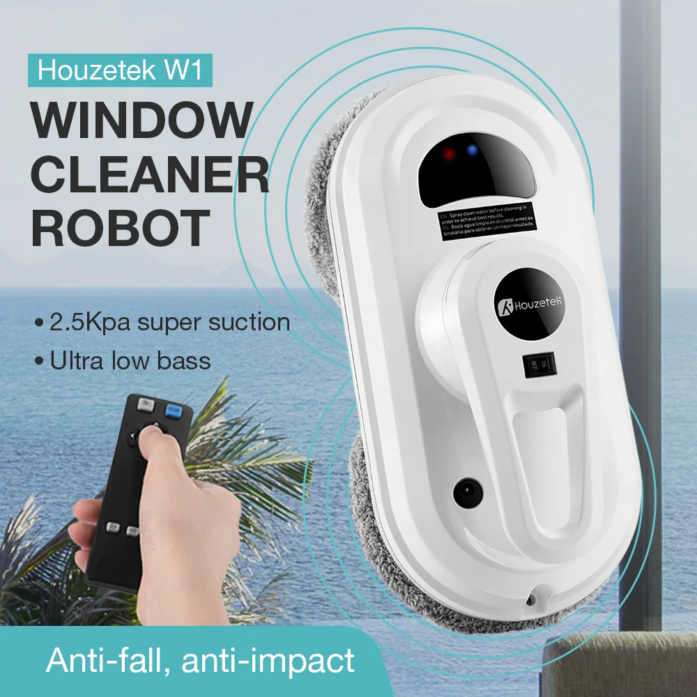 Houzetek W1 робот-пылесос с дистанционным управлением для домашнего окна 240 кПа робот-пылесос Высокая интеллектуальная очистка AC110-V