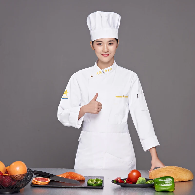 Рабочая одежда для шеф повара Мужская кухонная отеля осенняя столовая ресторан