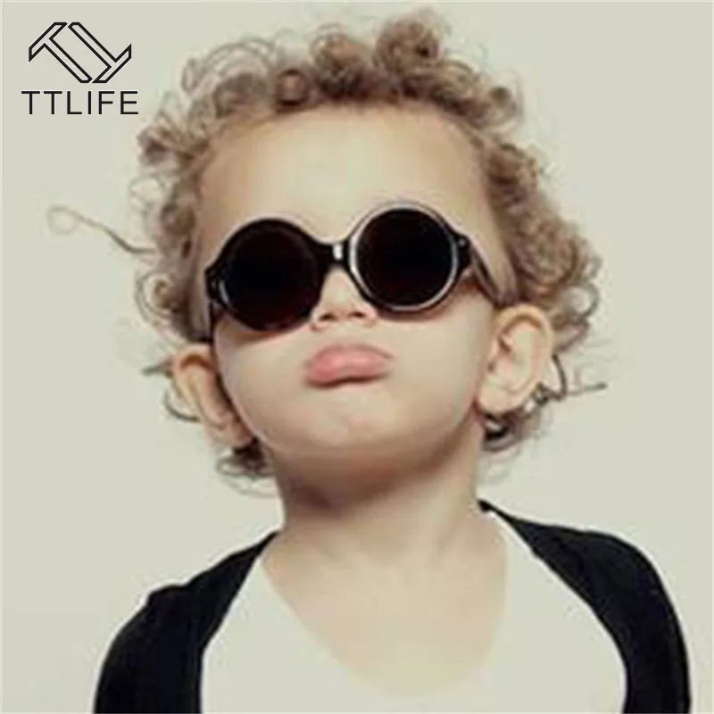 TTLIFE Ретро детские солнцезащитные очки розовые круглые линзы для мальчиков и