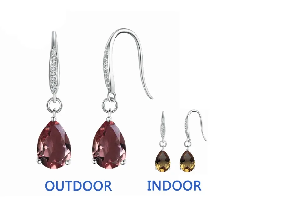 Bolai diaspore dangle earrings 925 sterling silver color change zultanite fine jewelry ear drop for women great gift