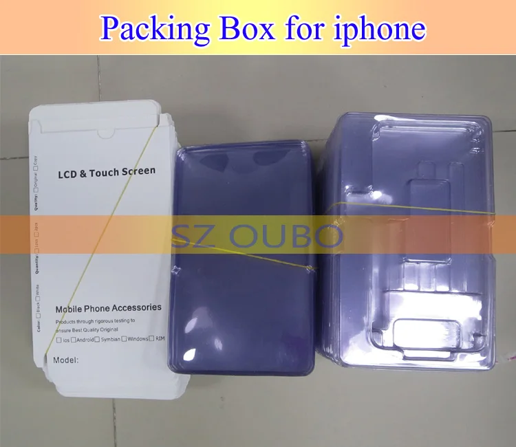 Wihte бумажная коробка с внутренним пластиком для iPhone 5G 5S 6G 6S 7G 7Plus ЖК-экран