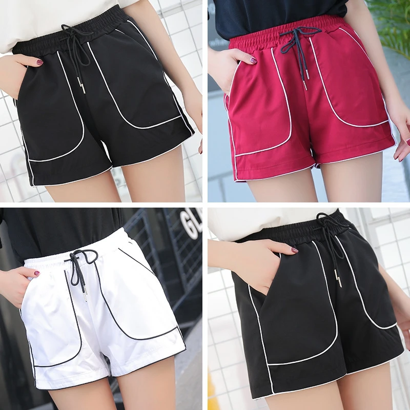 Женские шорты с перекрестной повязкой на талии женские летние мини шнуровке