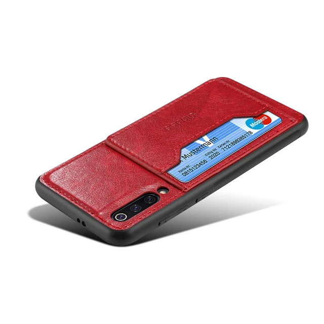 Роскошный Магнитный чехол Xio mi CC9 CC9E K20 Pro кожаный чехол для карт для Xiaomi mi 8 9 SE 9T Pocophone F1 mi x3 Red mi Note 8 7 GO Coque - Цвет: Red