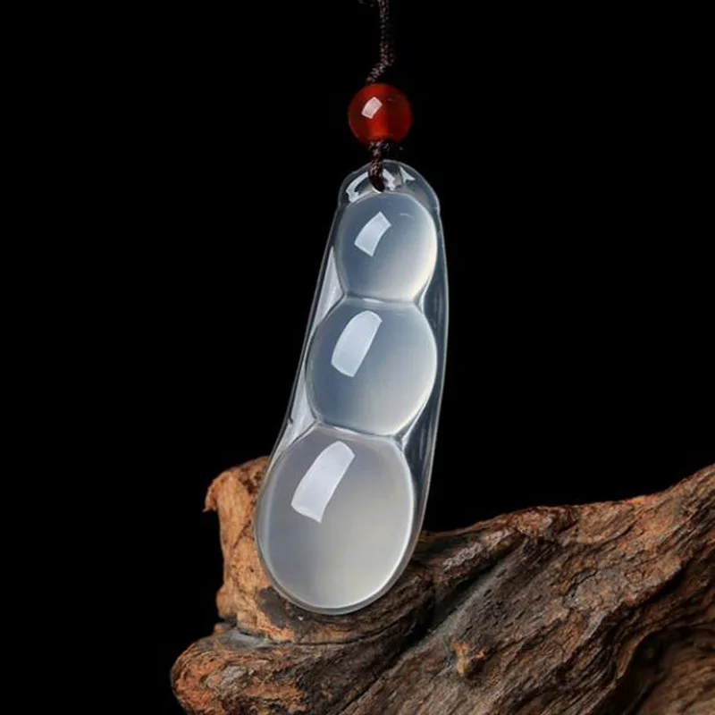 Подвеска из натурального халцедона ручной работы для удачи и безопасности