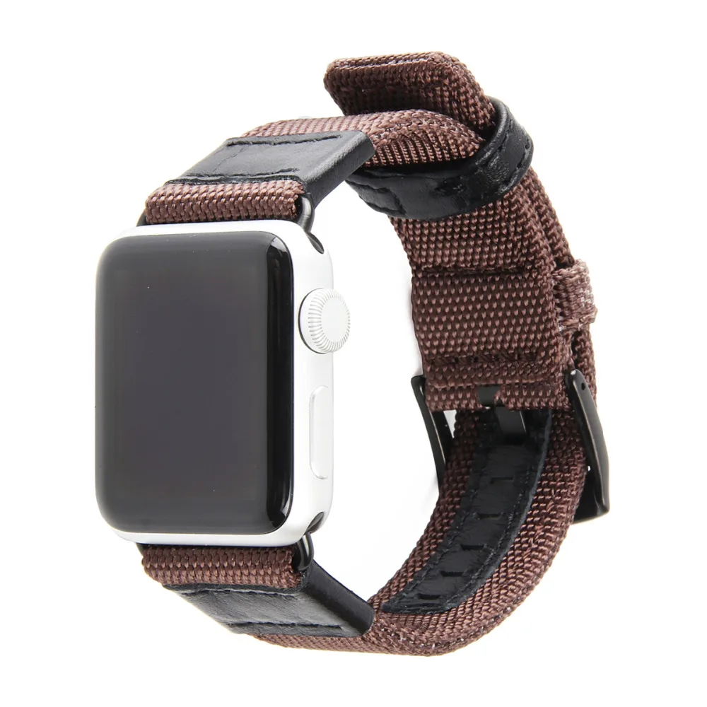 Холщовый кожаный ремешок для apple watch 4, 5, 44 мм, 40 мм, ремешок iwatch 38 мм, 42 мм, нейлоновый спортивный ремешок для apple watch 4, 3, 2, аксессуары для браслетов