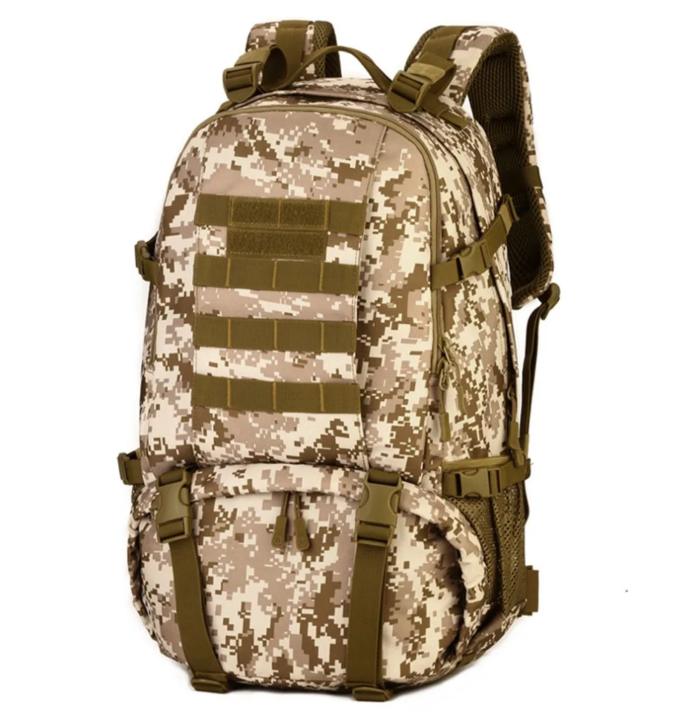 저렴한 남성용 밀리터리 나일론 핸드백 배낭 카모플라쥬 등산 배낭 물병 가방 큰 방수 백팩, 색상 레드/블랙/블루/그레이/레드