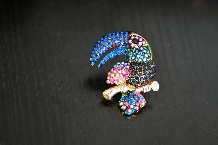 Muylinda Toucan Птица стразы брошь булавки костюм брошь булавка в виде животного для женщин ювелирные изделия Одежда брошь аксессуары