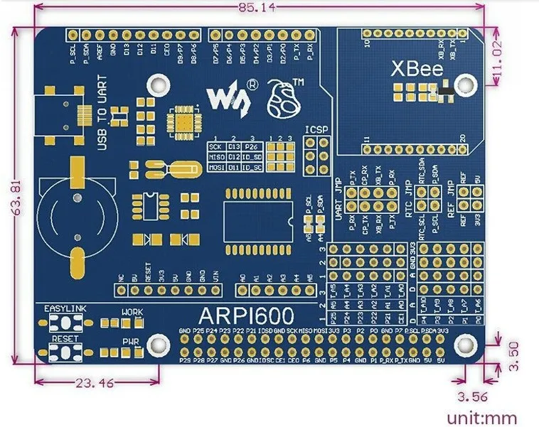 Плата расширения второго поколения B-type ARPI600 для Raspberry Pi A+ B+ Поддержка Arduino XBEE GSM GPRS щит управления двигателем