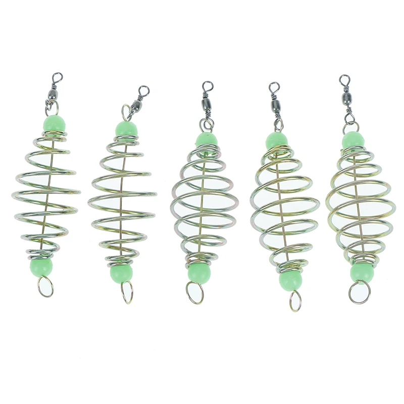 5 шт./компл. рыболовная приманка из нержавеющей стали пружинная встроенная