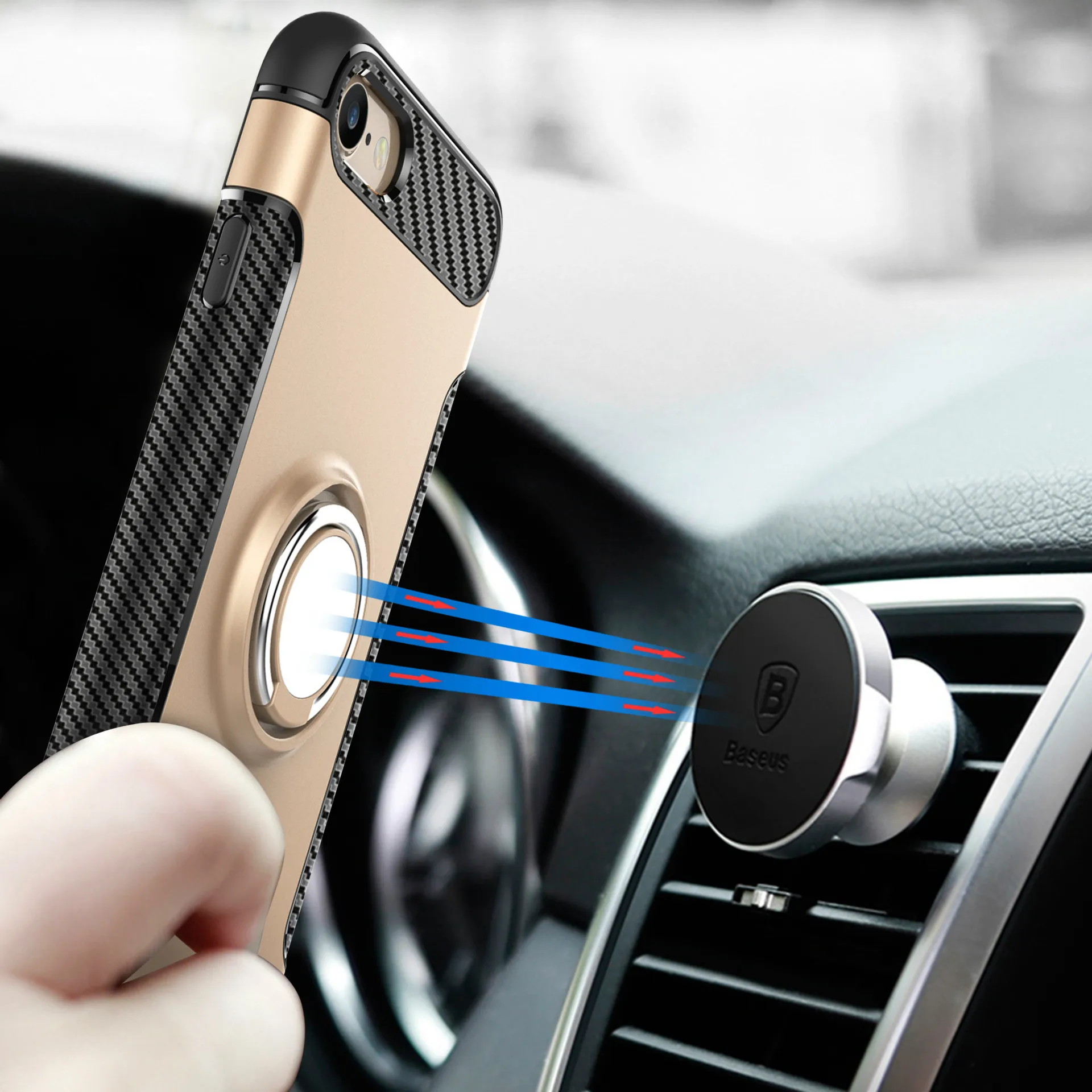 Magnetic Holder Case for Iphone X XS MAX Cover Ring Armor Phone For 6 6S 7 8plus XR | Мобильные телефоны и аксессуары