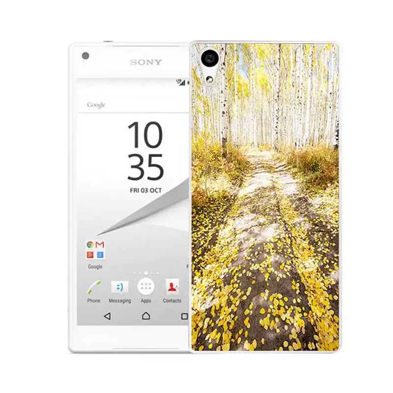 QMSWEI TPU Clear Soft Phone Case For Sony Z3 Z2 Z5 Z4 Transparent View Tree Sky Cloud Back Cover C3 C4 C5 Free Shipping |