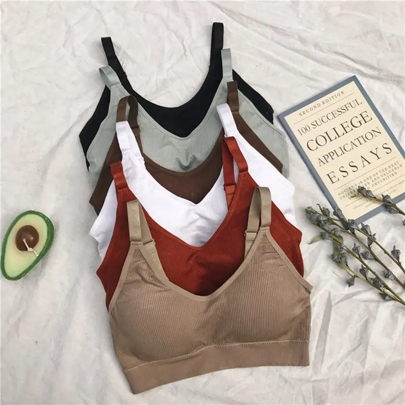 Для женщин спортивные бюстгальтеры ПРОСТОЙ корейский стиль лето 2019 повседневные