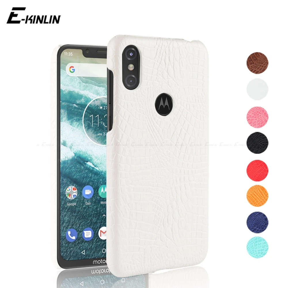 Чехол для телефона из крокодиловой змеиной кожи для Motorola Moto One power E5 G7 G6 G5S G5 G4 Z Z2 Play X4 X C Plus жесткий чехол из поликарбоната