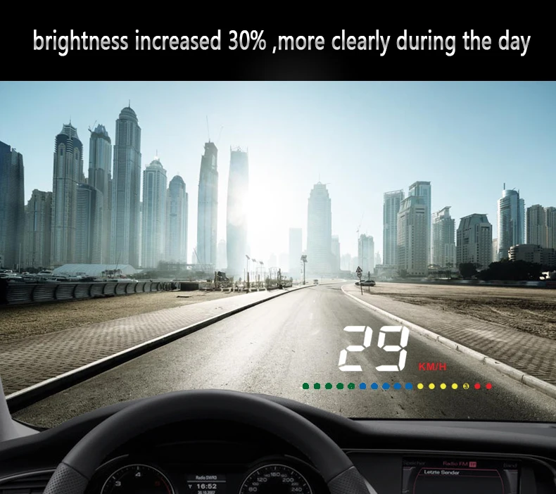 Полезные высокое качество автомобиля A200 HUD Дисплей универсальный авто автомобиль ускорения warningwater миль/ч Head-Up Дисплей проектор