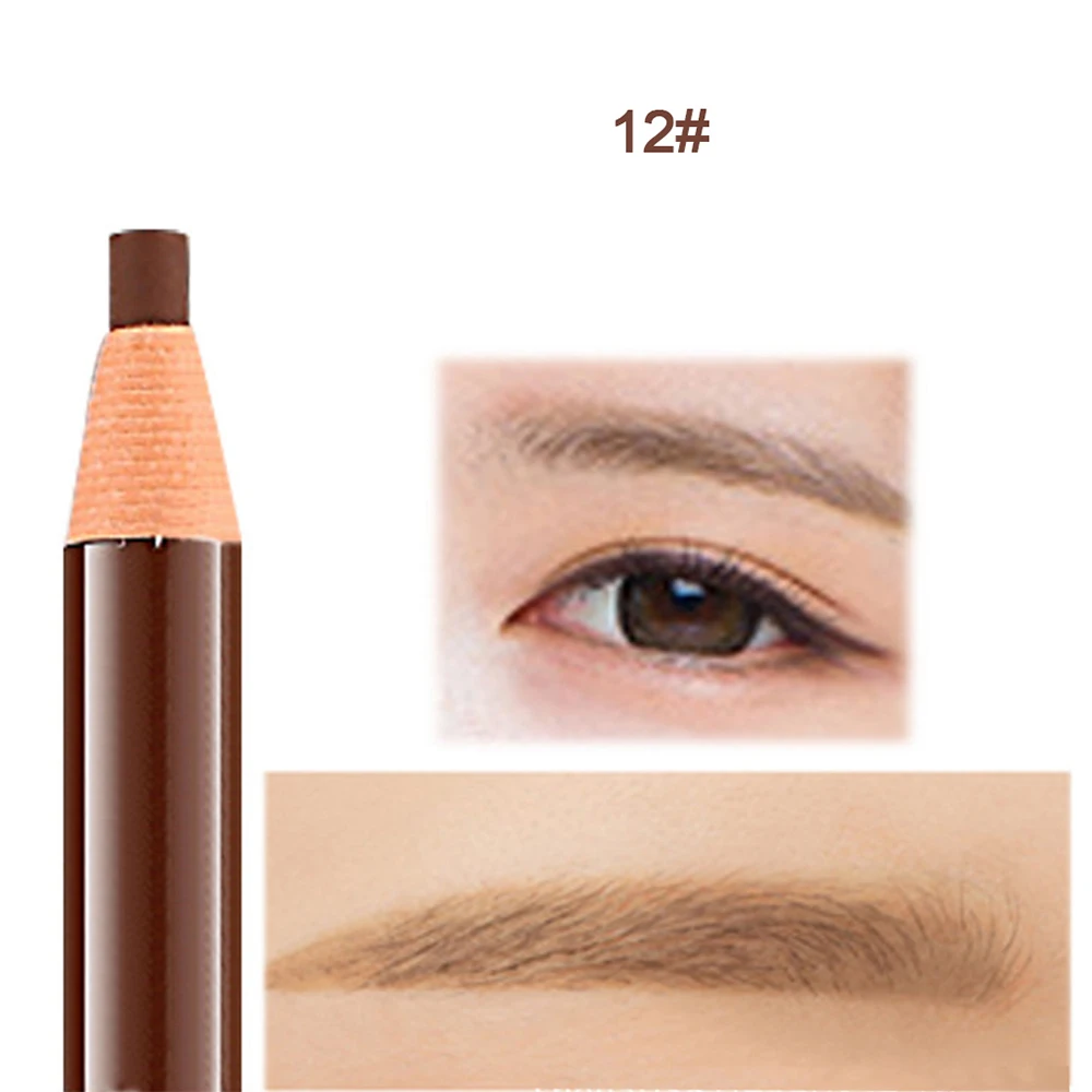 04 Eyebrow Pen Waterproof Fork Tip Eyebrow Tattoo Easy To Color Double-end Eyebrow Pencil Liquid Eyebrow Enhancer Dye Tint Pen - Цвет: 04