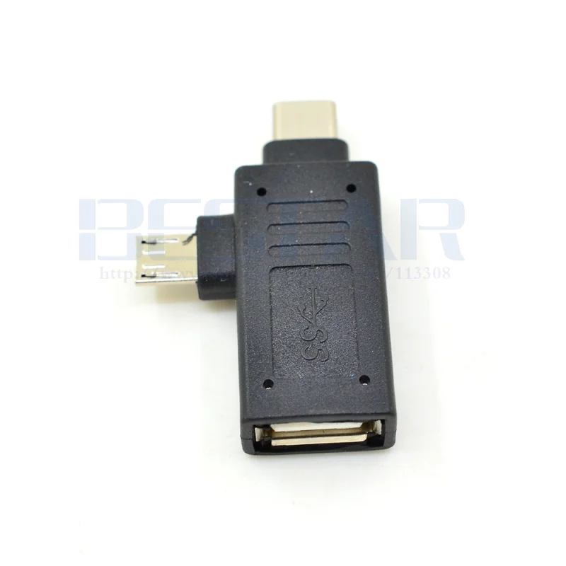 2 в 1 OTG адаптер с портом USB 3 Type C и Micro 5Pin папа на 0 A мама|Кабели передачи данных| |