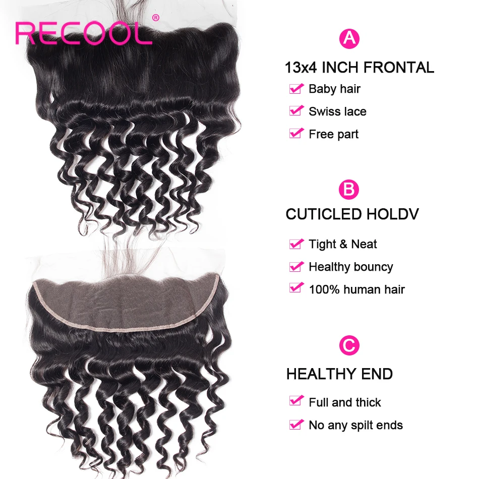 Прозрачная Кружевная Фронтальная застежка Recool 8 22 дюйма бразильская свободная