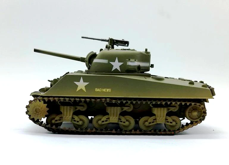 1: 72 мировая война II Американская модель M4A3 Танк Труба ручная работа 36254 Коллекция