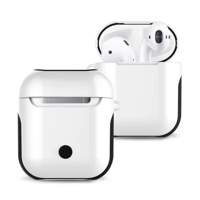 Белый Чехол Caletop для Airpods i12 i10 TWS силиконовый чехол антидетонационный глянцевый защитный чехол для Apple Airpod Air Pods беспроводной зарядки - Цвет: Белый