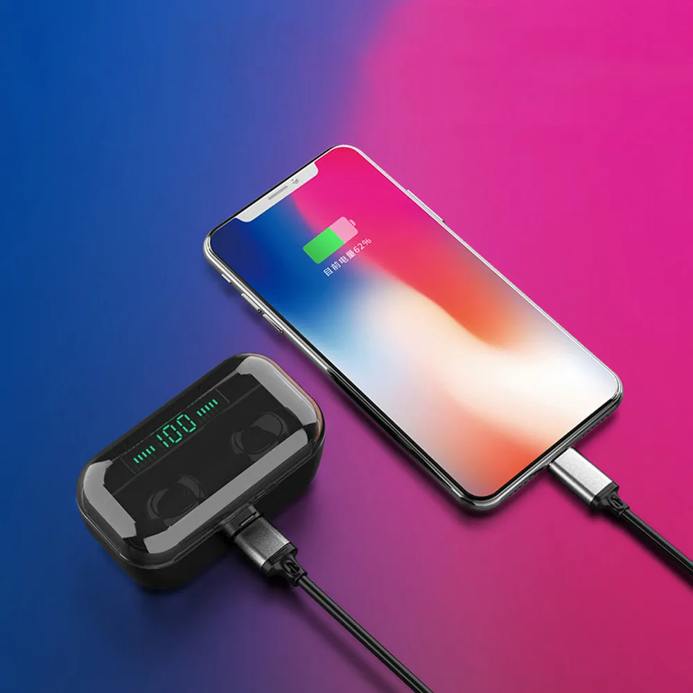 G6S TWS 5,0 Bluetooth беспроводные наушники 8D стерео наушники 3500 мАч светодиодный умный внешний аккумулятор держатель для телефона IPX7 водонепроницаемые наушники