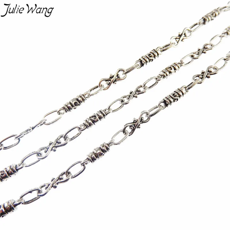 Julie Wang Серебряный тон Тибетский непальский сплав цинка звеньевая цепочка
