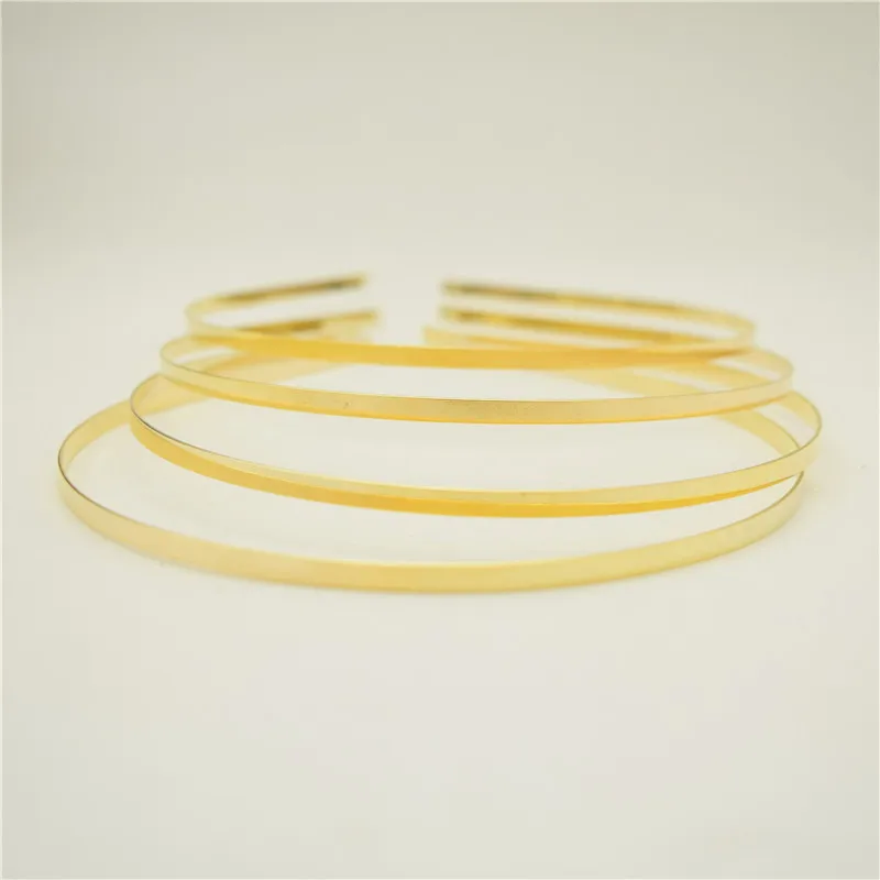 50 шт 3 мм Алиса полоса золотого цвета простые дамские резинки для волос без зубов