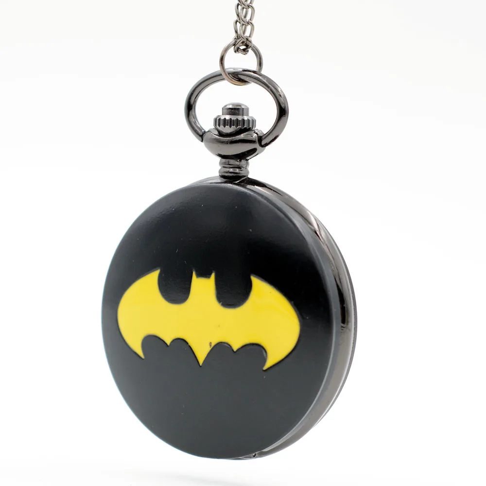 Retro Vintage Movie BM Batman Color Dial Quartz Pocket Watch Analog Pendant Necklace Men Women Fob Chain Gift Reloj Montre | Наручные