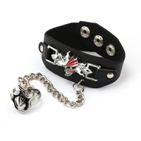 10pcslot bleach cartoon jewelry men bracelet fashion bracelet for men gifts fashion punk leather bracelet cuff bangle