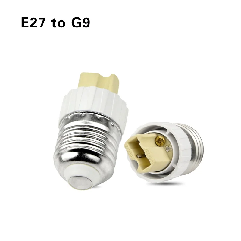 E27 TO G9 1 шт., E27, E14, GU10, G9, E12, B22, цоколь, держатель для лампы для обоюдного преобразования, адаптер для конвертера, патроны, светодиодный светильник для кукурузной лампы - Цвет: E27 TO G9