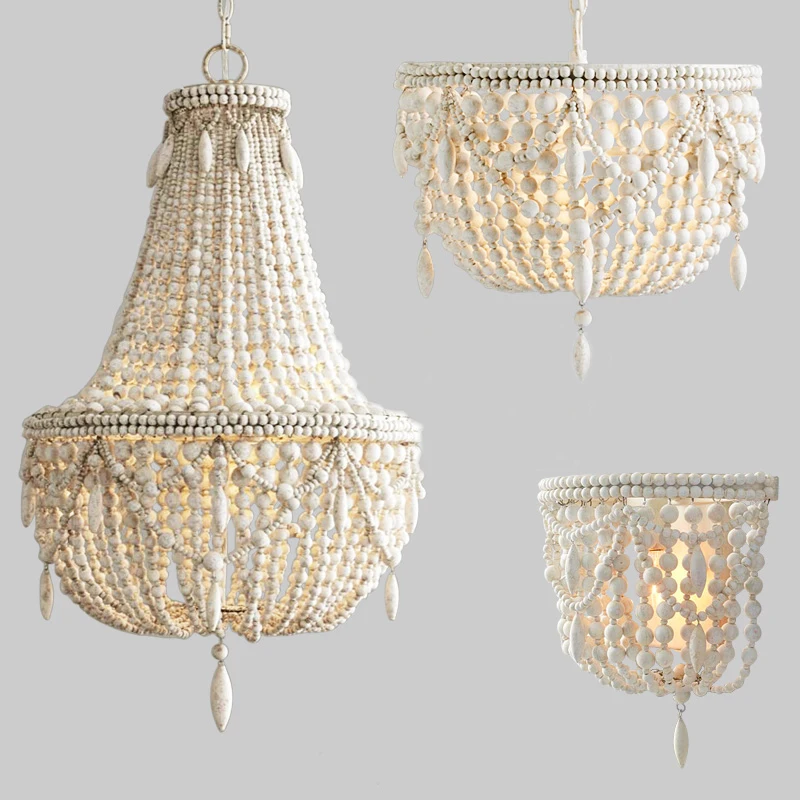 Французские деревянные подвесные светильники RH в стиле ретро американская