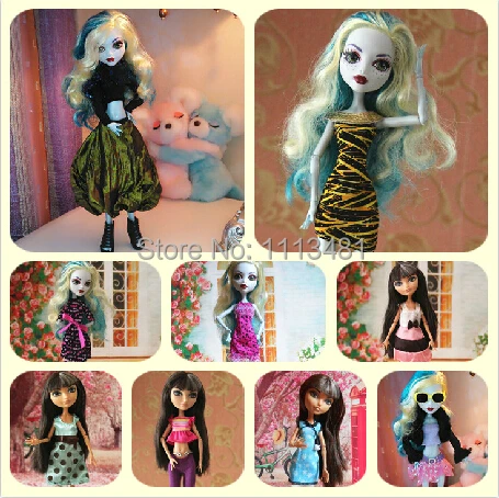 Горячая Акция оригинальные костюмы для кукол Monster High 30 шт = платья+ обувь+ сумки+ вешалки Набор модных кукол Большая распродажа