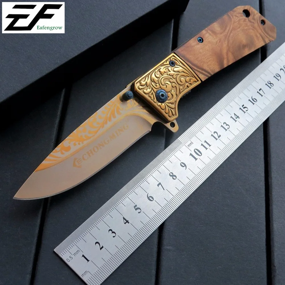 Складной нож CM71 охотничьи ножи для кемпинга стальные + деревянные ручки