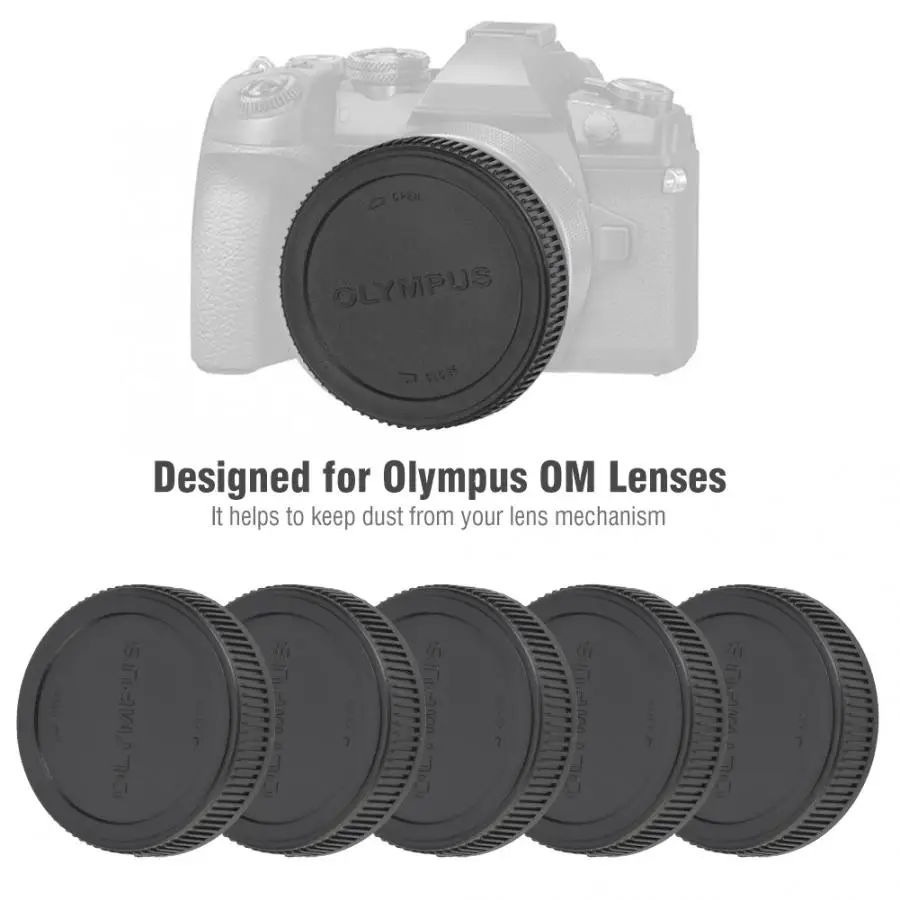 5 шт. портативная Пластиковая Задняя крышка объектива OM Mount для объективов Olympus