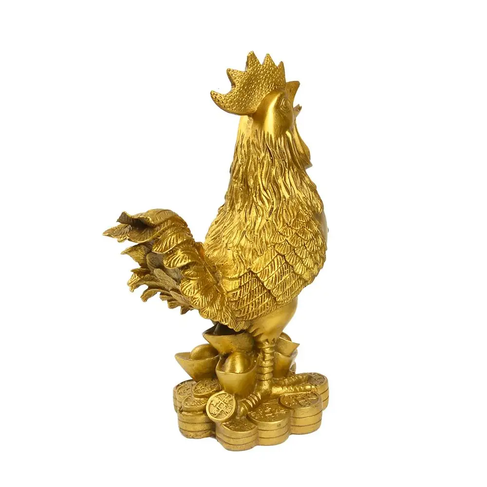 Куриный петух на удачу золотые медные украшения хуаша ремесла украшение для дома