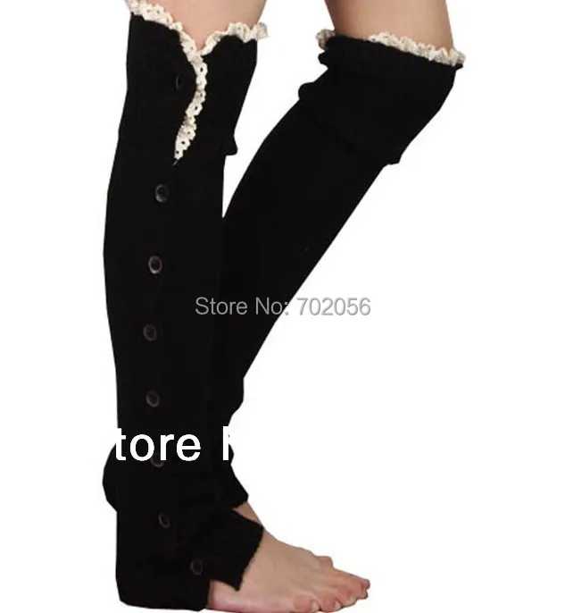 Рисунок 4 - Длинные однотонные кружевные гетры на пуговицах