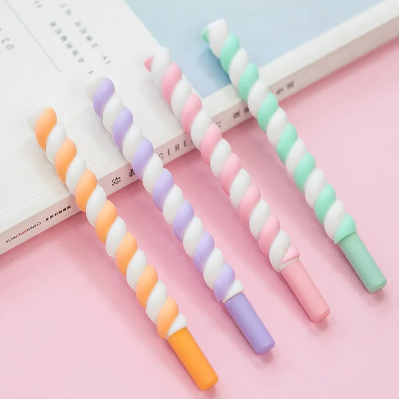 

48pcs Gel Pens Cartoon Candy black colored kawaii gift gel-ink pens pens for writing Cute stationery office school supplies