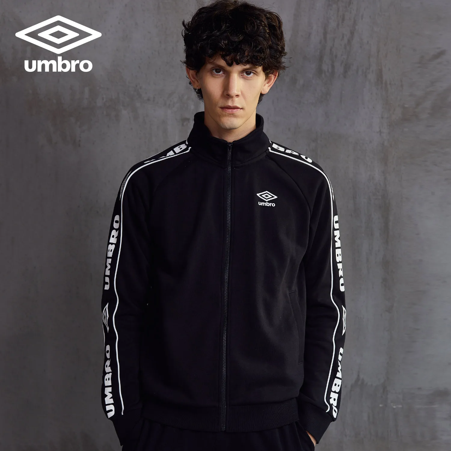 Umbro, новинка, мужская спортивная куртка, свитер, пальто, на молнии, воротник, Мужская классическая спортивная одежда, для отдыха, дышащая куртка, Uo183ap2409
