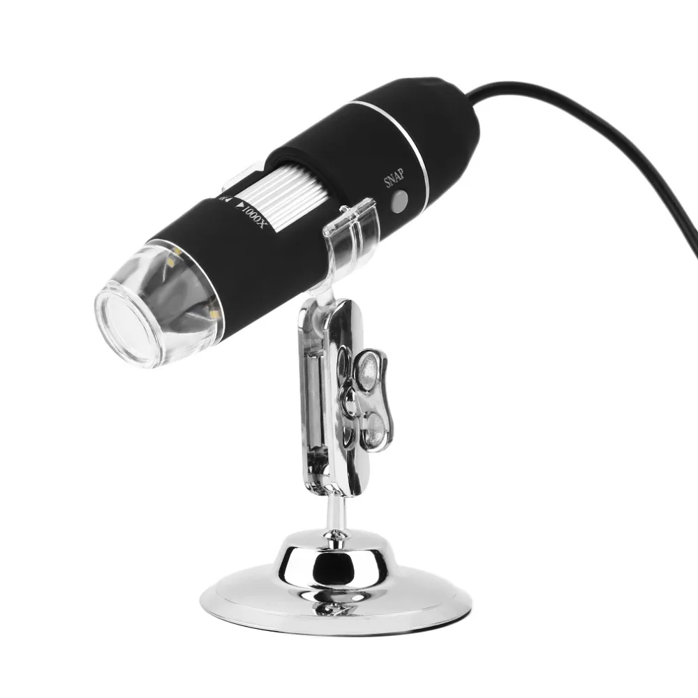 Mega Pixels 1000X 8 LED USB Digital Microscope Endoscope Camera with Stand Microscopio Magnifier Z P4PM | Инструменты