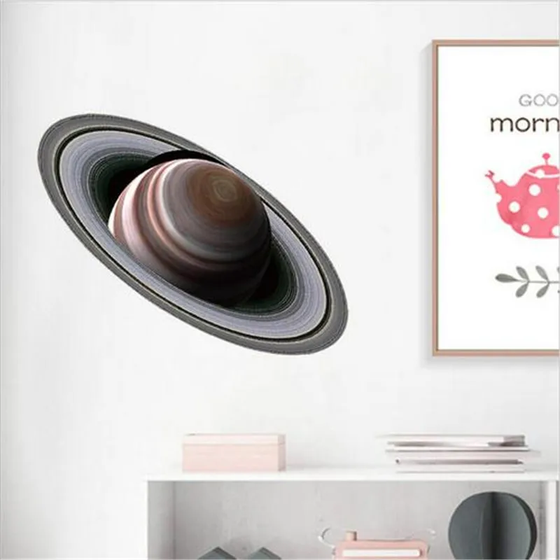Saturn Стены стикеры девять планет светящиеся наклейки гостиных студий s планета съемный флуоресцентный s декор комнаты - Цвет: Saturn