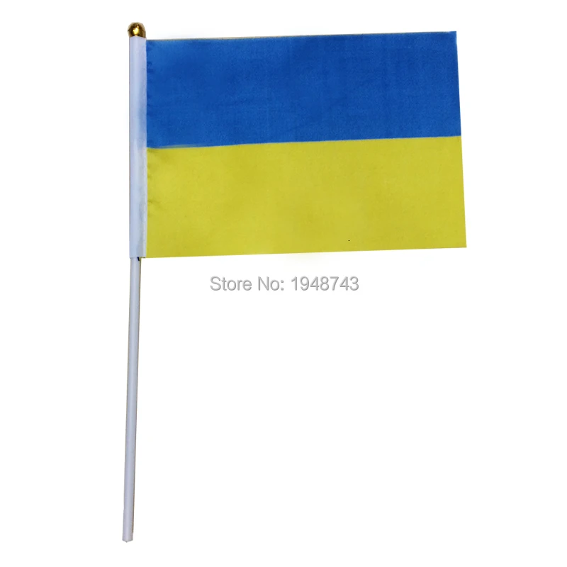 2017 10 шт маленький флаг Украины 14*21 см ручной Национальный с флагом для передачи