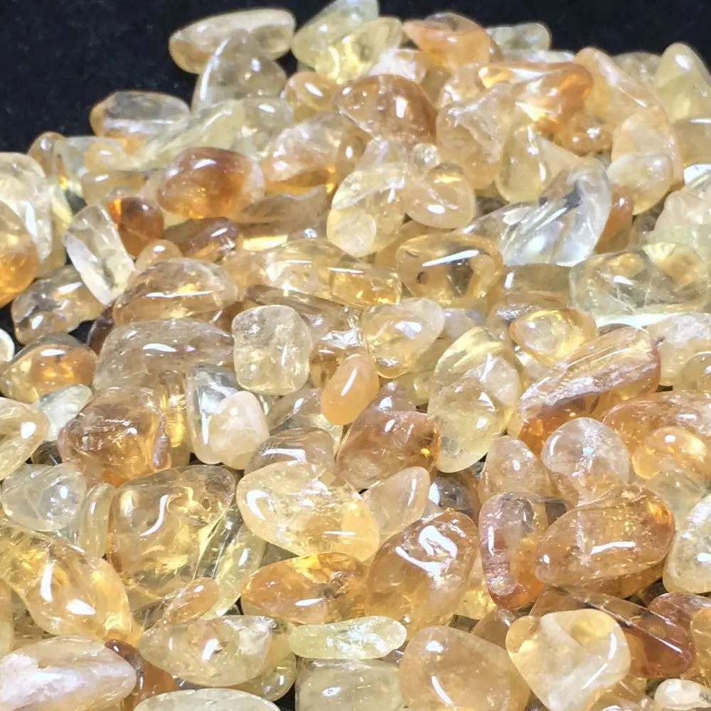 

Tumbled Gemstone Crystal Citrine Chip Stone 100g