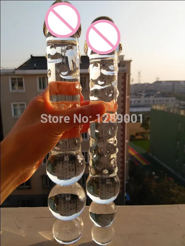 (11.8*2) inch Super Big Pyrex Glass Dildo Crystal Penis Long Sex Toys Large Anal Plug Huge Butt Beads Unisex Anus Balls | Красота и