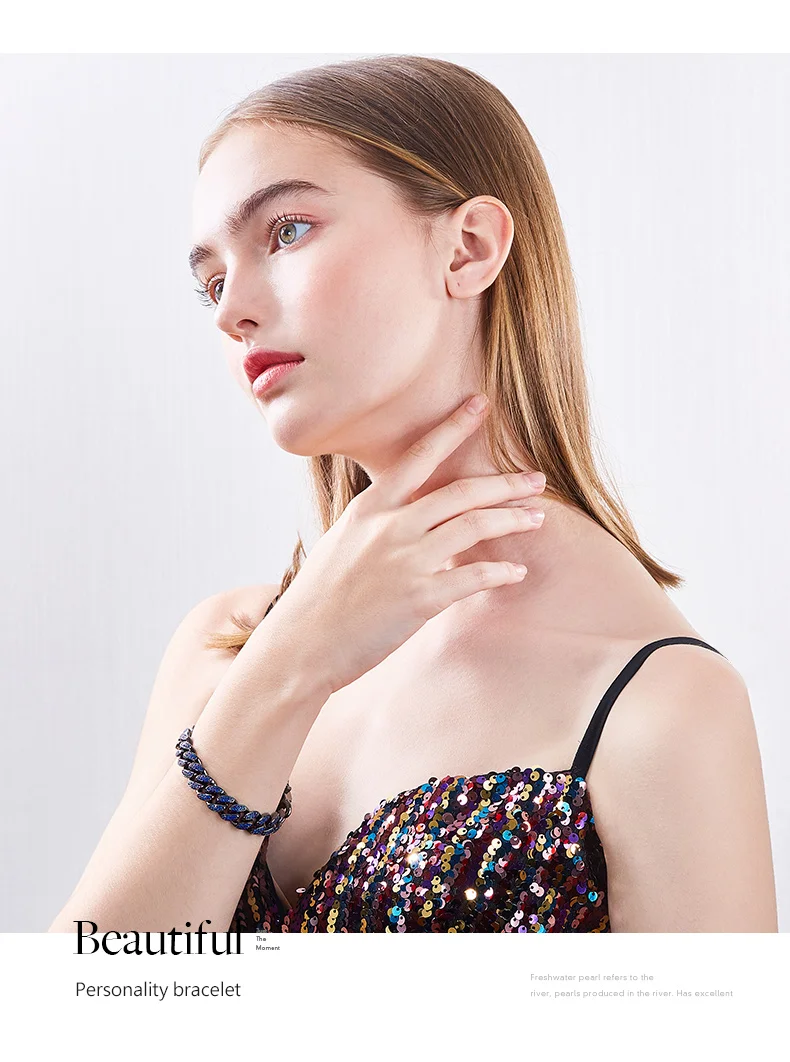 CDE, украшенный кристаллами Swarovski, хип-хоп, циркониевый, Майями, кубинский браслет, хип-хоп ювелирные изделия, браслет-цепочка, ювелирные изделия