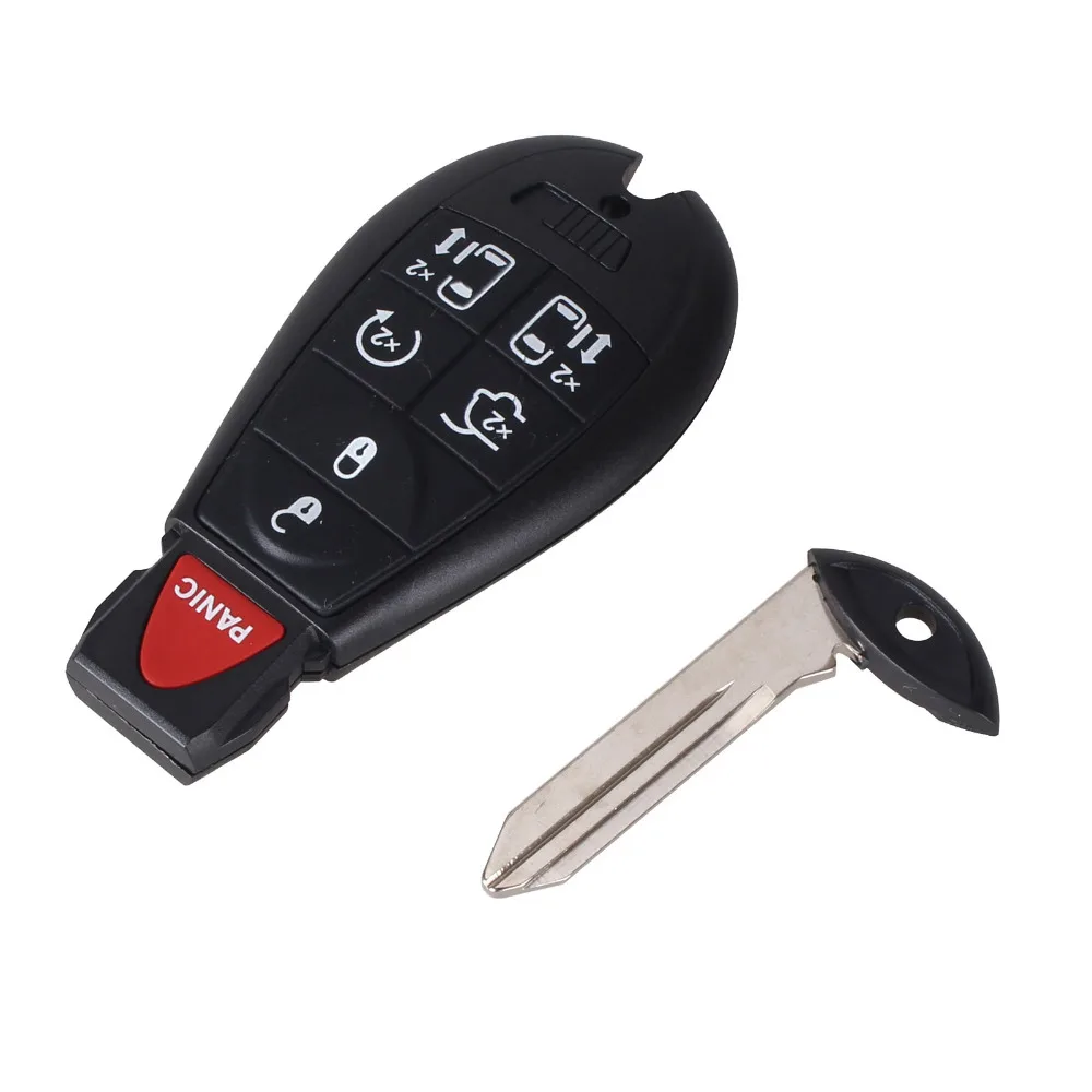 KEYYOU для Jeep умный дистанционный ключ Chrysler Town Dodge 6 + 1 Panic 7 Кнопка с Uncut Blade оболочки