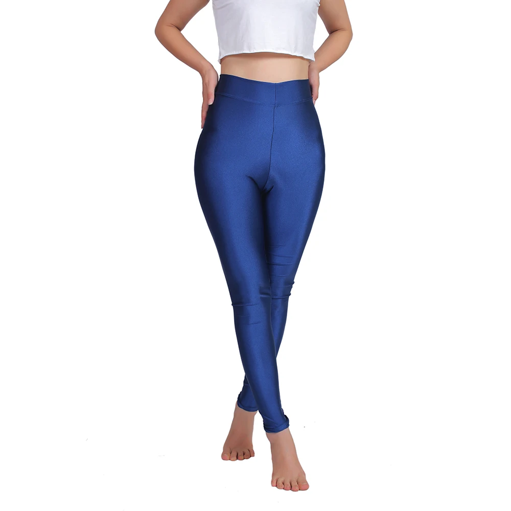ICOSTUMES Women Skinny Blue Mid Waist Legging Black Ballet Dance Pants 2018 New