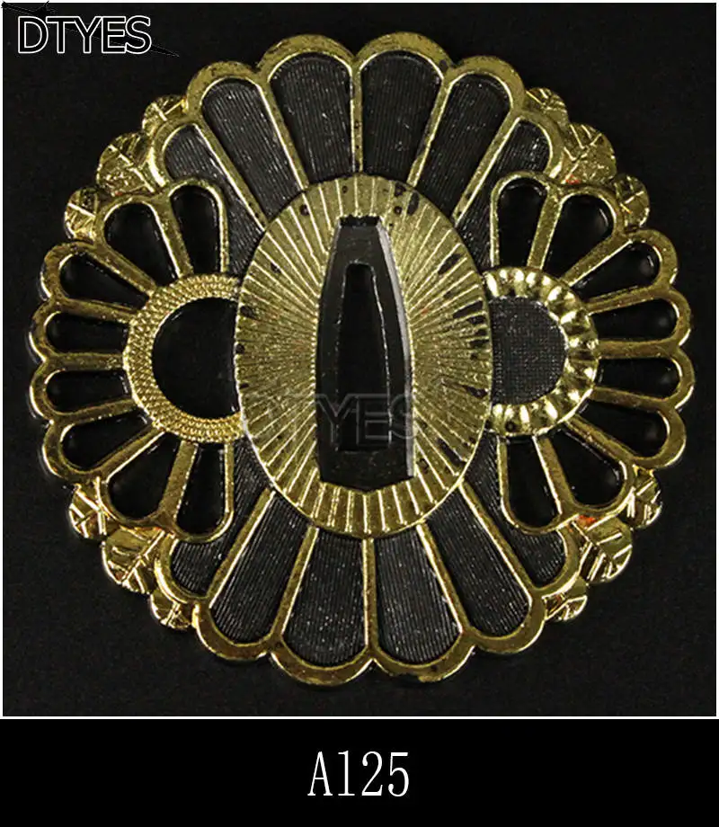 Сплав японские аксессуары для мечей Tsuba Красивая защита для катаны вакизаши Танто 3,2 см ширина(около хабаки) лезвие Al01-Al32 - Цвет: Al25