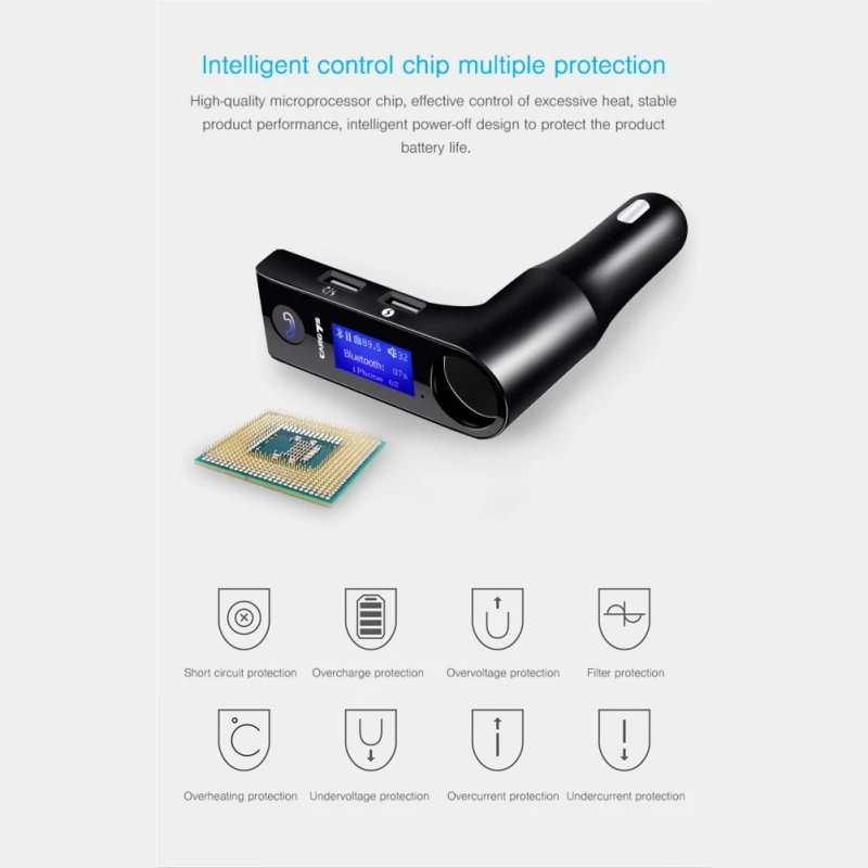 G7S Dual USB зарядные устройства для мобильных телефонов Bluetooth автомобильный комплект