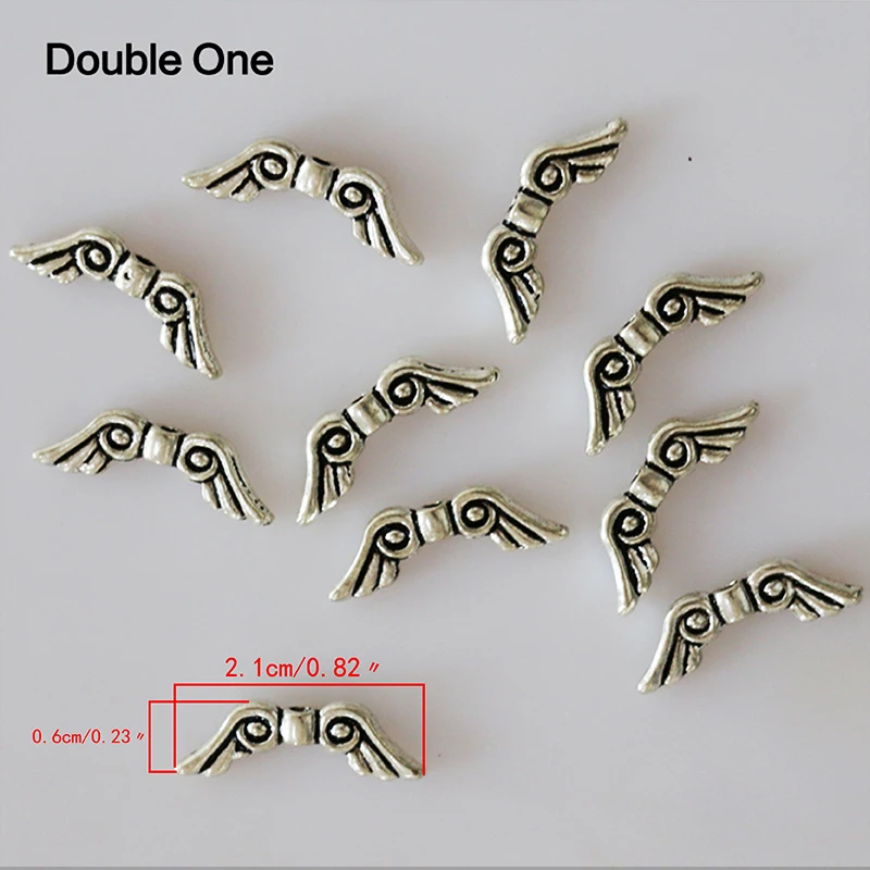 Винтажные антикварные бусины в форме крыльев Ангела 100 шт. браслеты для рукоделия