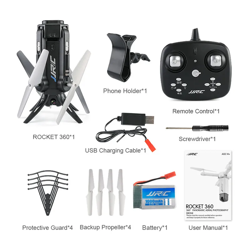 JJRC H51 RC вертолет селфи Дрон Квадрокоптер ракета как 360 Вращающийся wifi FPV с 720P HD