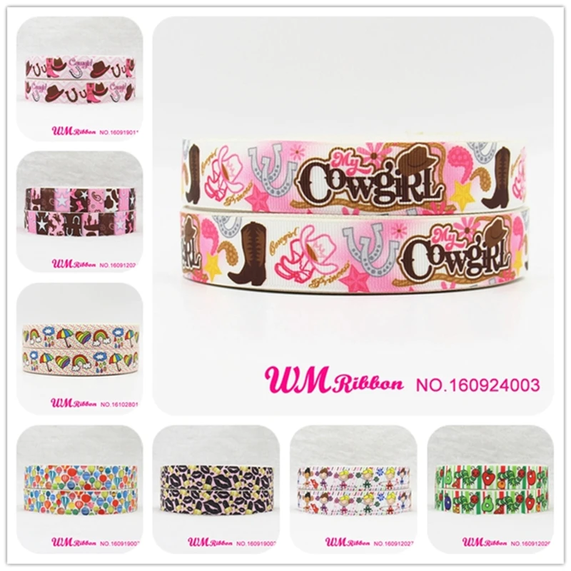 

Q & N лента, 7/8 дюймов, 22 мм, корсажная лента с принтом my cowgirl, 50 ярдов/рулон для галстука для волос, бесплатная доставка